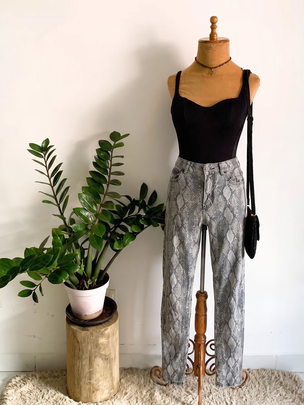 express snake print jeans